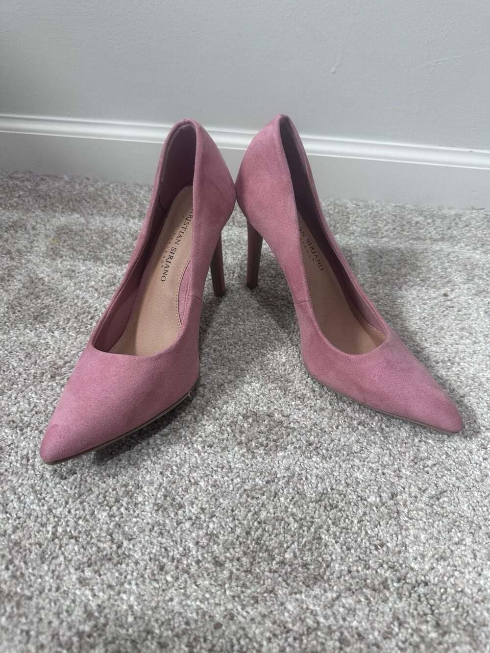 Christian Siriano for Payless Pink Faux Suede Pointed Toe Pumps Size 6.5